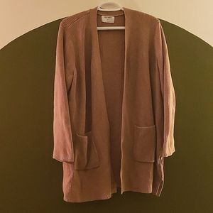 Tan knit cardigan